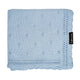 Lullalove Couverture de bébé marguerite bleue 80 x 100 cm