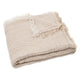 Jollein Couverture en mousseline 75x100cm Frange Stripe Biscuit
