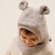 Huttelihut Beanie Pull cheminée en laine avec oreillettes Camel Melange