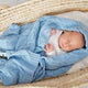 LullaLove Couverture en laine mérinos Bleu