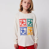 Bobo Choses Rainbow Mr Pencil Long Sleeve T-Shirt Offwhite