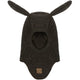 Mikk-Line Cagoule en laine avec oreilles de lapin Wool Fullface Bunny Ears Dark Brown Melange