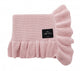 LullaLove Couverture bébé en bambou toute saison avec volant 90 x 110 cm Rose poudré
