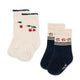 Konges Slojd Chaussettes Jaquard Cherry 2 pak