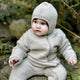 Mikk line Combinaison bébé en laine mérinos Melange Offwhite
