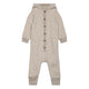 Mikk line Combinaison bébé avec capuche en laine mérinos Melange Offwhite
