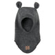 Mikk Line Cagoule en laine mérinos avec oreilles pour enfants Anthracite Melange