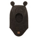 Mikk Line Pull cheminée en laine mérinos avec oreillettes pour enfants Dark Brown Melange