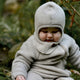 Mikk Line Cagoule en laine mérinos pour enfants Melange Offwhite