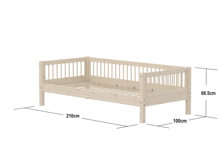 Flexa Lit simple pour enfants Classic White Washed Pine