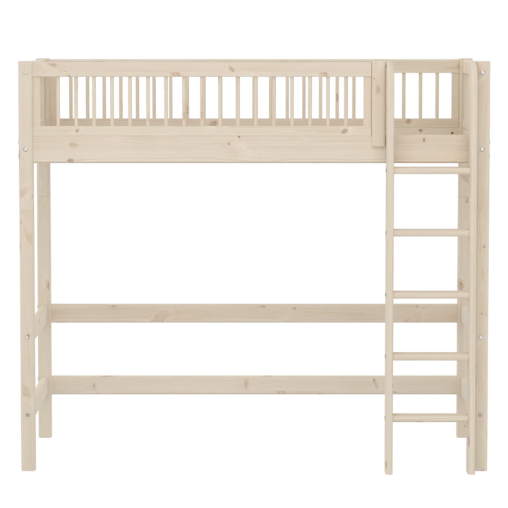 Flexa Lit mezzanine haut pour bébé Classic White Washed Pine