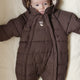 Konges Slojd Combinaison d'hiver pour bébé Alpi Chocolate Brown