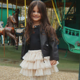 Konges Sløjd Veste en cuir enfant Lenoa Black