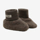 Huttelihut Chaussons bébé en laine mérinos Brown Melange