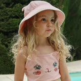 Konges Slojd Chapeau de soleil pour filles Kitty Powder Pink