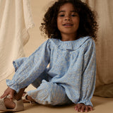 Lil' Atelier Chemisier pour fille à volants Zen Blue NMFTESSIE