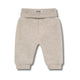 Huttelihut Pantalon enfant en polaire de laine mérinos Camel Melange