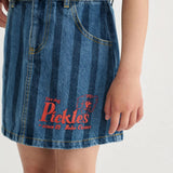 Bobo Choses Jupe en jean pour filles rayée Pickles the Dog