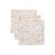 Jollein enveloppes en mousseline 31x31cm Contes d'éléphants 3-Pak