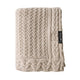 LullaLove Couverture pour bébé en laine mérinos Beige Biscuit