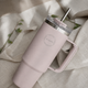 AYA&IDA Gobelet isotherme avec paille 885 ml Soft Rose