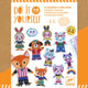 Djeco Set d'aimants en feutre DIY Animaux