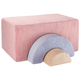 Wigiwama Pouf pour enfant Playset Rose Mousse Arc-en-ciel