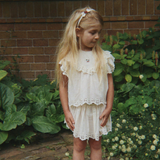 Konges Slojd Jupe en coton pour filles Posey Atique blanc