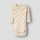 Lil' Atelier Baby Body Slim Manches longues Novelle Peach Flower NBFRACHELLO