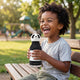 Asobu Bouteille thermique avec paille Bestie - Panda 460 ml