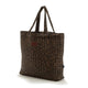 La Millou Shopper Bag Ortalion Quilted Mummy Bag with Pocket Leopard Choco