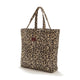 La Millou Shopper Bag Ortalion Sac matelassé avec pochette crème léopard