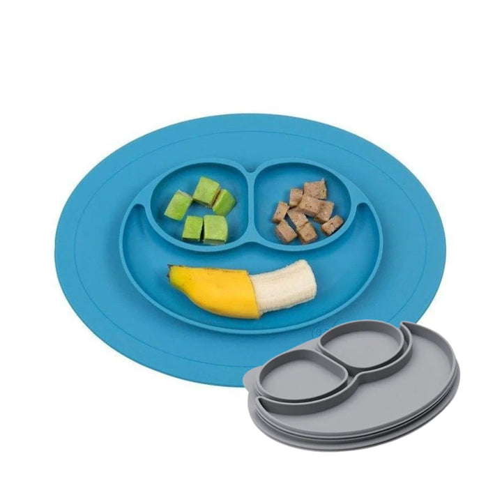 EZPZ Silicone saucer blue with pad small 2in1 Mini Mat