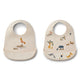 Liewood Bavoir en silicone Tilda All Together / Sandy Lot de 2