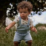 Lil' Atelier Salopette enfant en denim, Loose, Medium, Blue Denim, NBMFUNDA