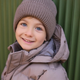 En Fant Bonnet enfant en tricot Beanie doublé Pine Bark